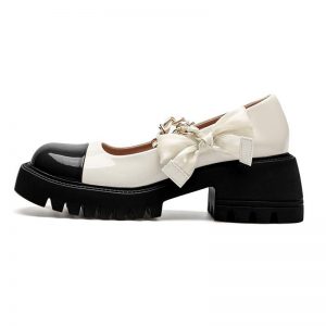 Sweet Lolita Bow Knot Platform Mary Janes Shoes - Modakawa Modakawa