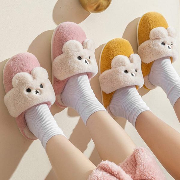 Lovely Bear Plush Slippers - Modakawa Modakawa