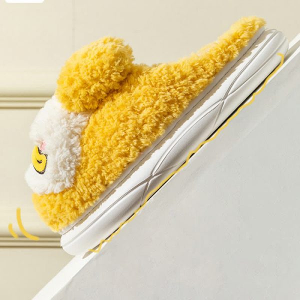 Chic Cartoon Duck Plush Slippers - Modakawa Modakawa