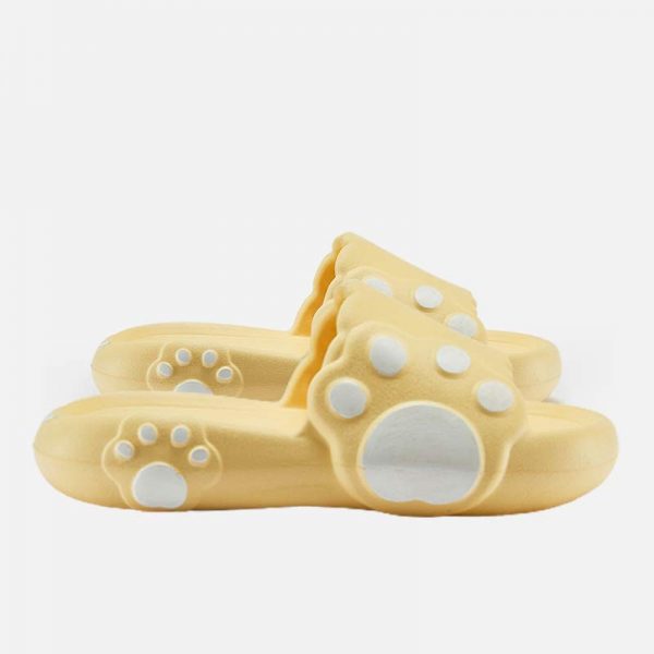 Cute Clouds Paw Print Casual Slippers - Modakawa Modakawa