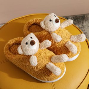 Lovely Doll Bear Star Plush Slippers - Modakawa Modakawa