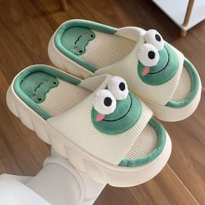 Cartoon Frog Casual Slippers - Modakawa Modakawa