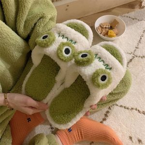 Cute Frog Plush Slippers - Modakawa Modakawa