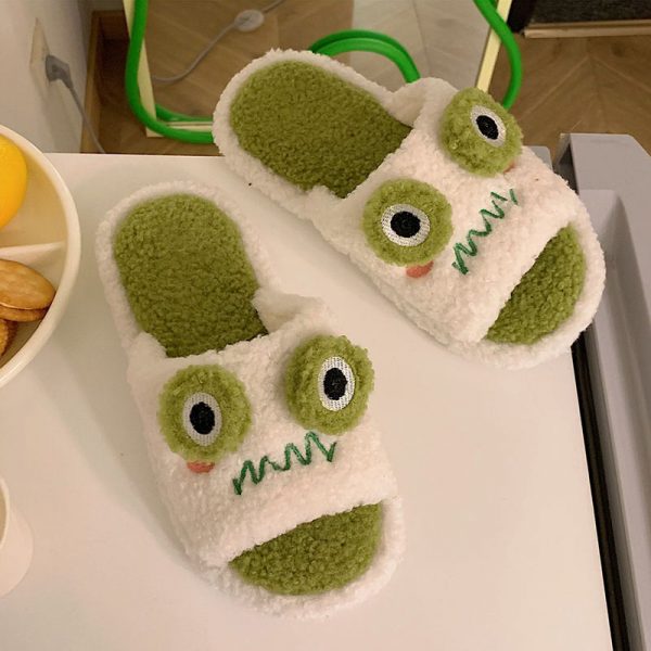 Cute Frog Plush Slippers - Modakawa Modakawa