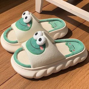 Cartoon Frog Casual Slippers - Modakawa Modakawa