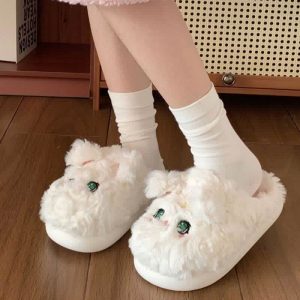 Cute Cartoon Moon Kitty Plush Slippers - Modakawa Modakawa