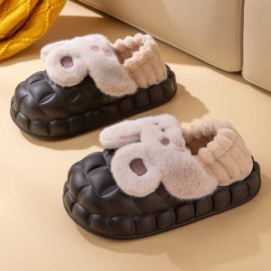 Lovely Cartoon Bunny Detachable Plush Slippers - Modakawa Modakawa