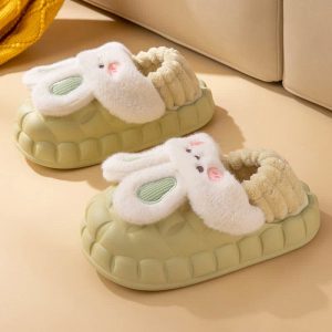 Lovely Cartoon Bunny Detachable Plush Slippers - Modakawa Modakawa