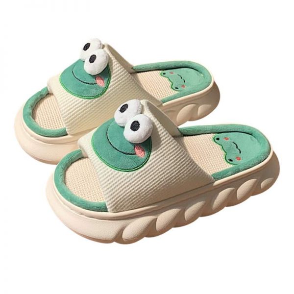 Cartoon Frog Casual Slippers - Modakawa Modakawa